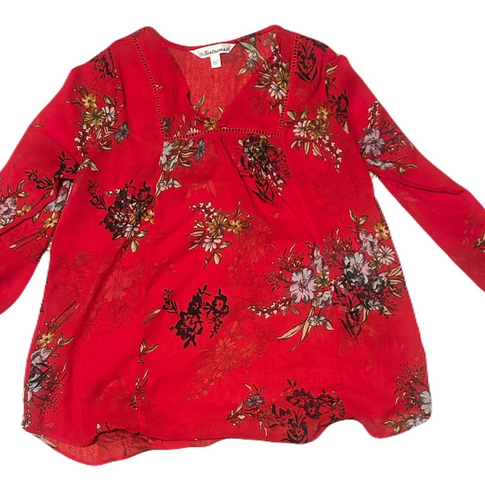 *Tantrums Red and Black Blouse